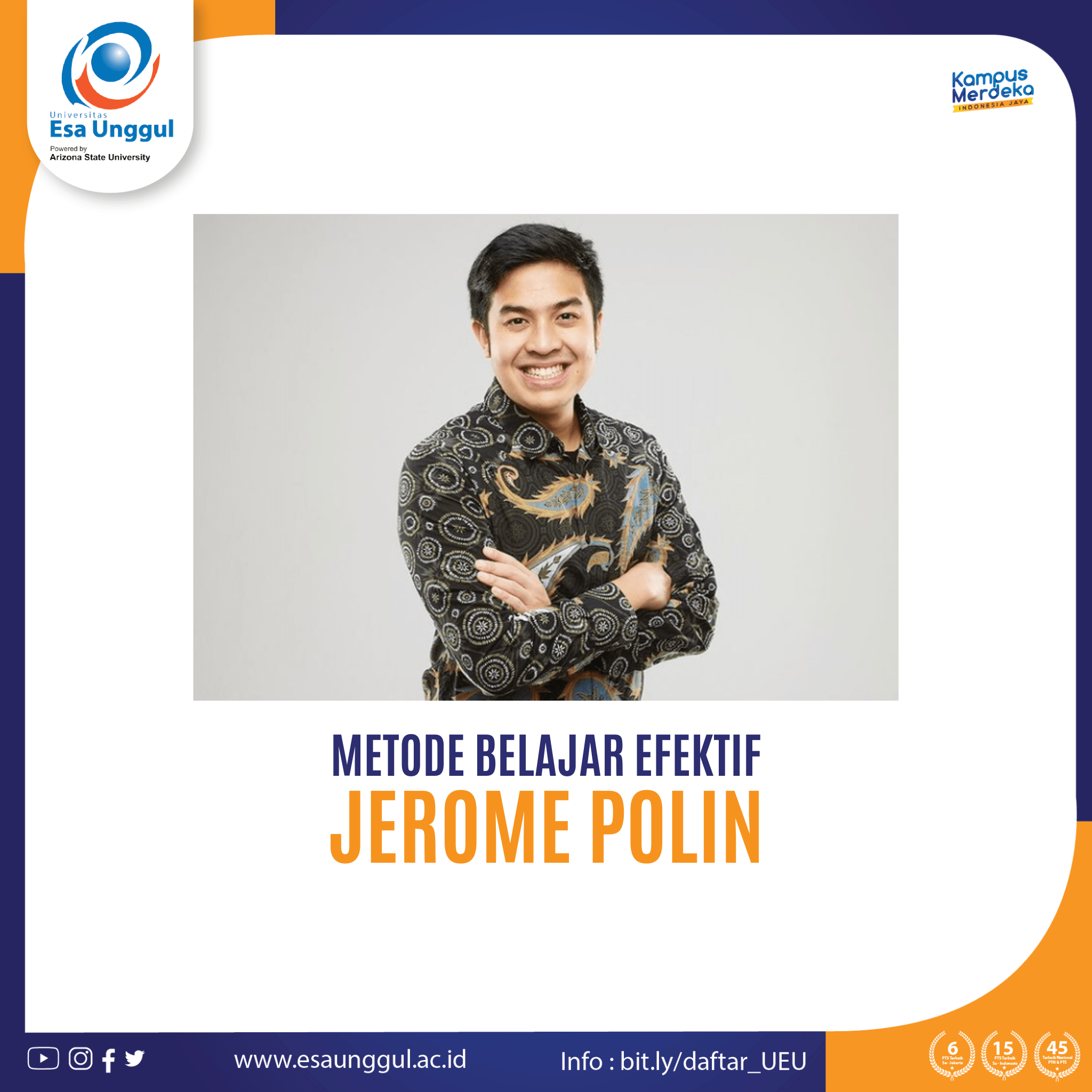 Metode Belajar Efektif dari Jerome Polin - Fakultas Keguruan dan Ilmu  Pendidikan